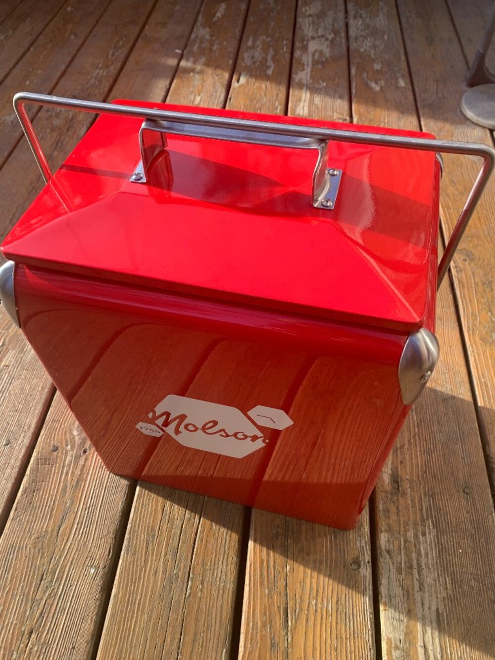 COLLECTIBLE Molson Retro Cooler with Hockey Motif